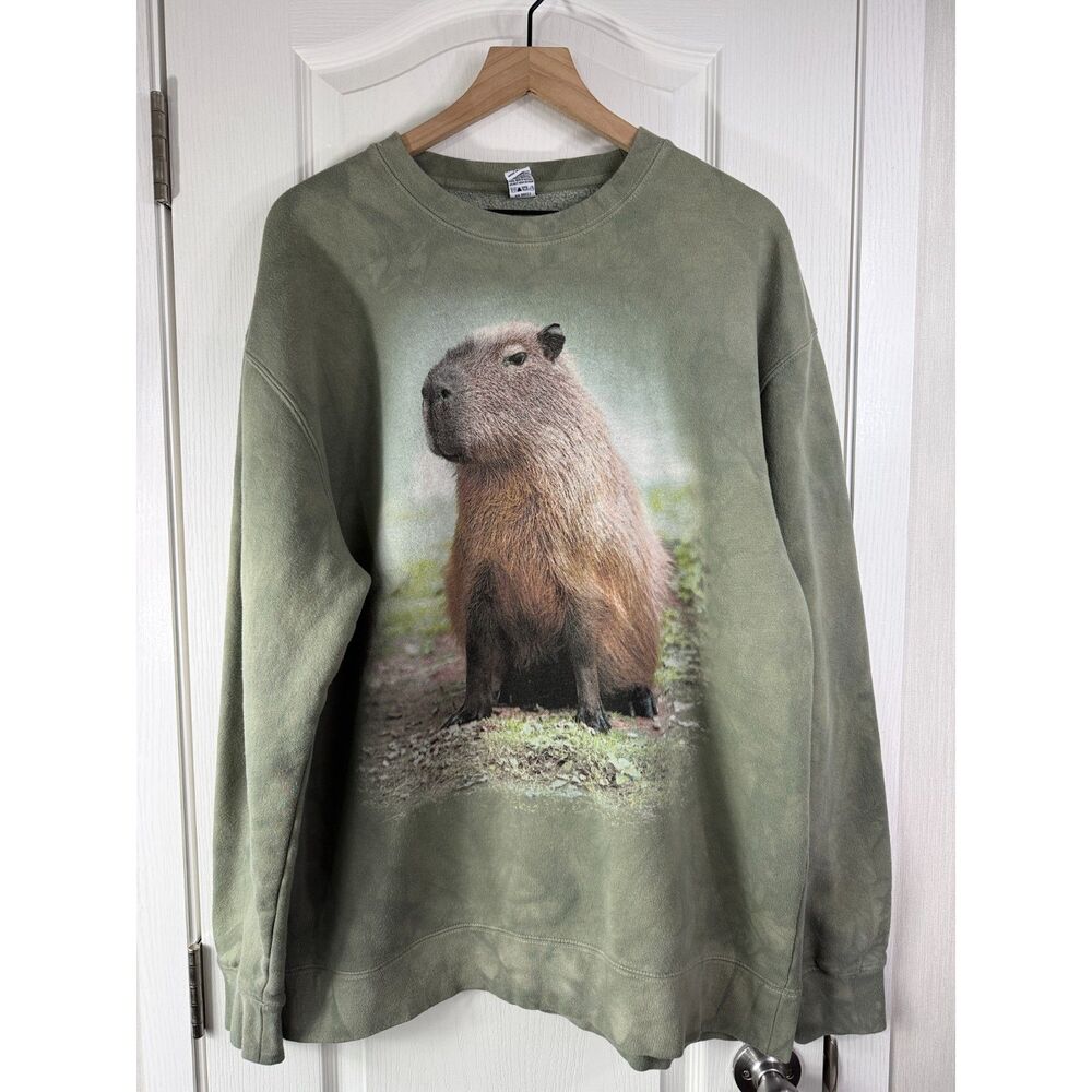 San Diego Zoo Wildlife Alliance Capybara Crewneck Sweatshirt 2XL Tie Dye